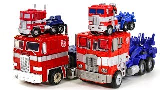 Transformers G1 Movie Mini And Voyager Optimus Prime Truck Car Vehicles Robot Toys [upl. by Luaped333]