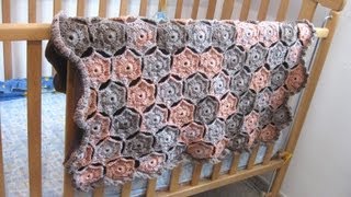 Hexagon Baby Blanket  Crochet Tutorial  Crochet Baby Blanket [upl. by Lianne]