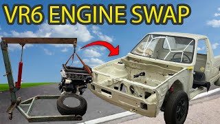 From TDI to VR6 32  Engine Swap Reveal In My Volkswagen Caddy MK1  Episode 17 [upl. by Eillil599]