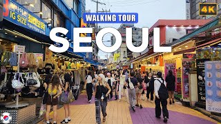 Seoul KOREA  Hongdae Shopping Streets and Sinchon 2023 Walking Tour [upl. by Nylirej415]