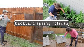 EASY OUTDOOR UPDATES  BACKYARD SPRING REFRESH [upl. by Eninotna]