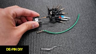 How To DePin AMP MultiLock Connectors  Toyota Connector Using Paperclip amp Proper Tool [upl. by Oneg708]