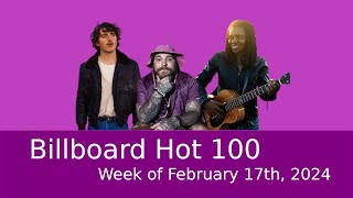 Billboard Hot 100  Week of February 17th 2024 [upl. by Rifkin225]