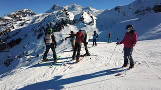 4K Les Rochassons Red Ski Piste Chatel Les Portes du Soleil France [upl. by Rheims]