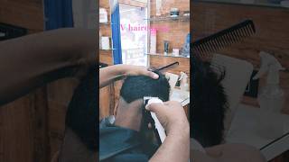 New  V Trends hair cut  shortspatlebalokeliyehairstyle ytshorts Biru barber [upl. by Oinolopa]