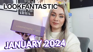 LOOKFANTASTIC BEAUTY BOX JANUARY 2024 UNBOXING  The first beauty box of 2024✨  MISS BOUX [upl. by Bendick]