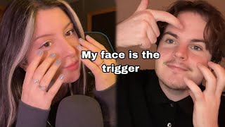 ASMR My Face is the Trigger Fast amp Aggressive Invisible Triggers  Visual Triggers [upl. by Ynatirb]