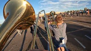 legacy high school marching band 2024 elementum 2nd trombone run [upl. by Oalsinatse374]