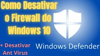 Como Desativar o Firewall Windows Defender no Windows 10 em 2024 [upl. by Tedder567]