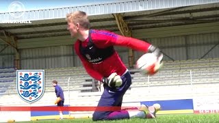 England U21 goalkeepers tested in Toulon  Inside Training [upl. by Ahsekat]