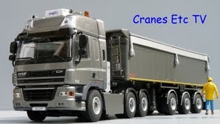 WSI DAF CF 85  Tipper Trailer by Cranes Etc TV [upl. by Auohs]