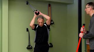 Top 5 Latissimus Dorsi amp Tricep Exercises At Home With Bands [upl. by Enyallij]