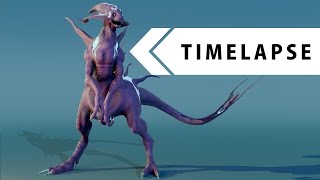 Creature Creation  Modeling Sculpting Texturing Rigging BLENDER TIMELAPSE [upl. by Latsyc]