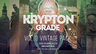 Krypton Grade Vol 3 Vintage Pack 10 Бесплатных LUT Пресетов [upl. by Earized]