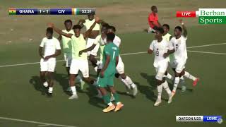 Ghana vs Ivory Coast 2  1 Goals Highlights U20 Afcon Qualifiers [upl. by Smaoht659]