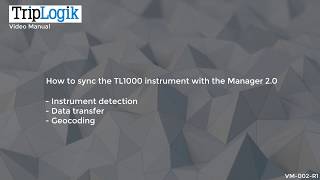 How to sync the TL1000 instrument with the Manage 20 [upl. by Krys428]