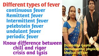 Different types of feverDifference between chillrigorcrisis amplysis [upl. by Eenat]