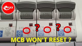 Why wont an MCB reset Whats the difference between TYPE B and TYPE C MCBs [upl. by Llenart]