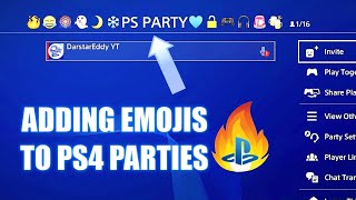 How to add Emojis to PS4 Parties STILL WORKING🎮🔥 [upl. by Mateo]