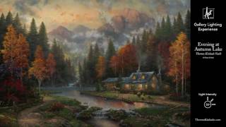 Evening at Autumn Lake from the Thomas Kinkade Vault  Gallery Lighting Experience [upl. by Damahom810]