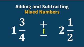 Adding and Subtracting Mixed Numbers [upl. by Dis292]