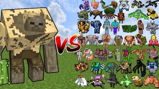 MUTANT HUSK vs 500 MOST POWERFUL MOBS [upl. by Diogenes]