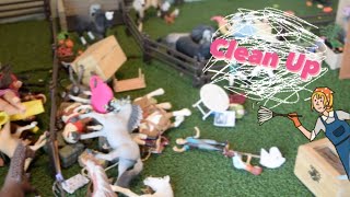 The Schleich Toys Clean Up Silver Star Stables Schleich Video [upl. by Elleiram]