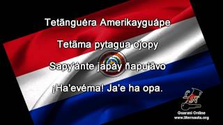 Ñane Retâ Purahéi Guasu  Himno Nacional del Paraguay en Guaraní [upl. by Olette]