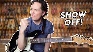 5 easy riffs to show off your skills in the guitar store [upl. by Namrej]