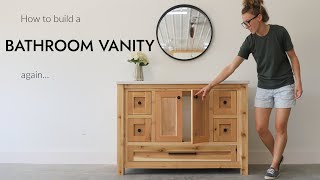 How to Build a Bathroom Vanity  Single Sink Vanity Cabinet [upl. by Aracahs]