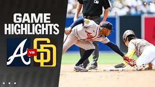 Braves vs Padres Game Highlights 71424  MLB Highlights [upl. by Arraet756]