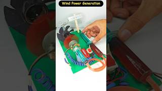 Wind Power Generation • Dc Motor  dcmotor tech youtubeshorts motor dcmotorproject fan [upl. by Lolita]