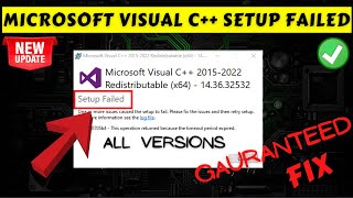 Microsoft Visual C setup failed fix [upl. by Yenttirb]