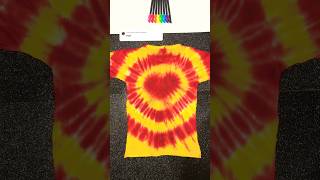 Final result of the Tie Dye heart ♥️💛 tiedye artwork shorts creative [upl. by Eramal]