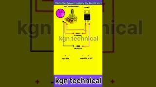 Variable power supply 0v to 60 volt input 60 voltage output 0v to 60 volt circuit diagram shorts [upl. by Gala998]