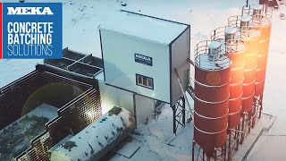 MEKA MBC60 Compact Concrete Batching Plant in MurmanskRussia [upl. by Naig]