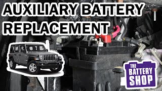 Jeep Wrangler New Auxiliary Battery Install [upl. by Iives]