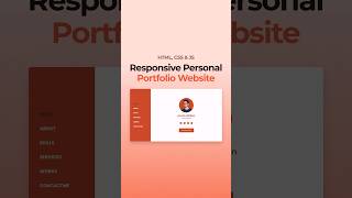 Responsive Portfolio Website HTML CSS JavaScript [upl. by Yzus]