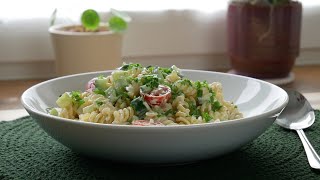 Schneller Tzatziki Nudelsalat Rezept  Simple Tzatziki Pasta Salad Recipe  ENG SUBS [upl. by Gnihc262]