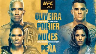 UFC 269 LIVE OLIVEIRA VS POIRIER LIVESTREAM amp FULL FIGHT COMPANION [upl. by Marvella]