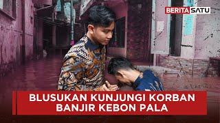 Momen Wapres Gibran Blusukan Kunjungi Korban Banjir di Kebon Pala Jakarta  Beritasatu [upl. by Nalaf862]