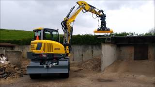 Wacker Neuson EW65 PRO XL met Becx maaidek [upl. by Edan]