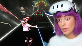 An 8 Year Old Girl Challenged Me in Beat Saber [upl. by Sada]