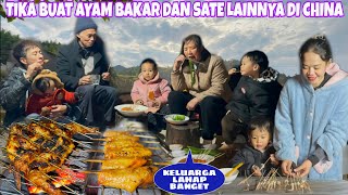 SUASANA DESA YANG DINGIN DAN SYAHDU SUAMIKU SENANG SEKALI DI BUATIN AYAM BAKAR DAN SATE PANGGANG [upl. by Etnaik643]