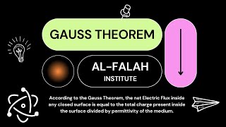 Gauss Theorem  Electrostatics  AL FALAH INSTITUTE [upl. by Otrebor]