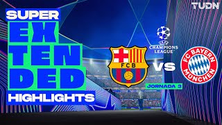 SUPER EXTENDED HIGHLIGHTS  Barcelona vs Bayern München  UEFA Champions League 202425  J3 [upl. by Javier]