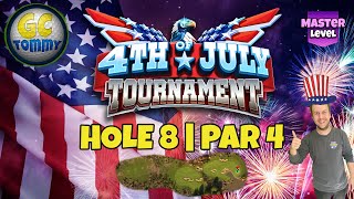 Master QR Hole 8  Par 4 EAGLE  4th of July Tournament Golf Clash Guide [upl. by Islaen458]