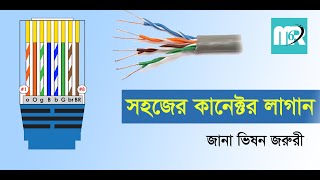 Rj45 connector crimping UTP Internet Cable patch cable making LAN connection bangla tutorial [upl. by Ashjian]