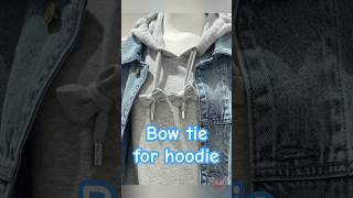 🎀 Easy Double Bow Tie for Your Hoodie 🎀 [upl. by Buskirk]