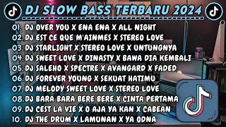 DJ SLOWBASS TERBARU 2024  DJ OVER YOU X ENA ENA X ALL NIGHT  DJ EST CE QUE MAINMES X STEREO LOVE [upl. by Ahseken390]